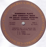 Johann Sebastian Bach, Pinchas Zukerman, English Chamber Orchestra : Zukerman Plays And Conducts Bach (LP)