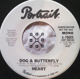 Heart : Dog & Butterfly (7", Single, Mono, Promo)