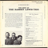 The Ramsey Lewis Trio : Choice!: The Best Of The Ramsey Lewis Trio (LP, Comp)