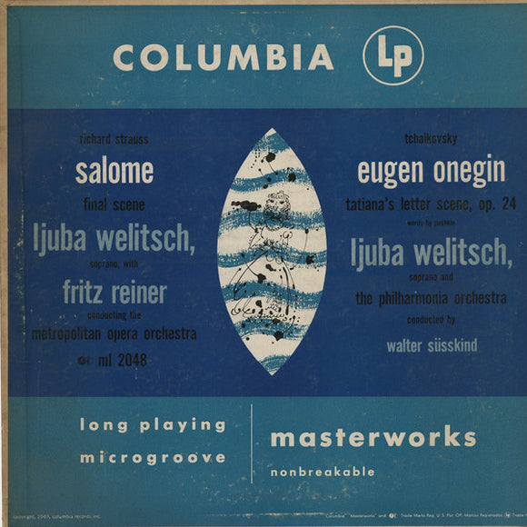 Ljuba Welitsch - Richard Strauss, Fritz Reiner, The Metropolitan Opera / Pyotr Ilyich Tchaikovsky, Walter Susskind, Philharmonia Orchestra : Salome - Final Scene/Eugin Onegin - Tatiana's Letter Scene, Op. 24 (10