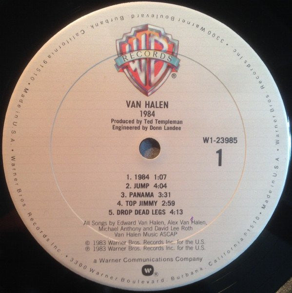 Van Halen – 1984 (1984, Vinyl) - Discogs