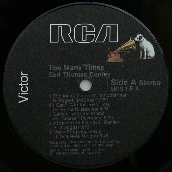 Buy Earl Thomas Conley : Etc. Too Many Times (LP, Album) Online for a ...