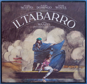 Renata Scotto, Placido Domingo, Ingvar Wixell, Lorin Maazel, Philharmonia Orchestra, Giacomo Puccini : Il Tabarro (LP, Album, Quad + Box)