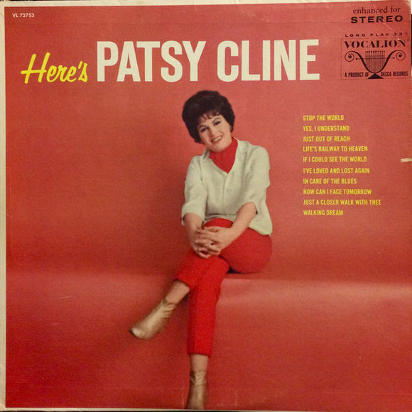 Patsy Cline : Here's Patsy Cline (LP, Comp, Glo)