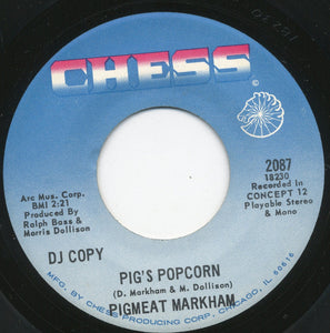 Pigmeat Markham : Pig's Popcorn / Who Got The Number (7", Single, Promo)