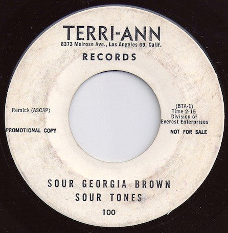 Sour Tones : Sour Georgia Brown / Completely Out Of Tune (Desafinado) (7