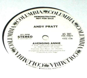 Andy Pratt : Avenging Annie (12", Promo)