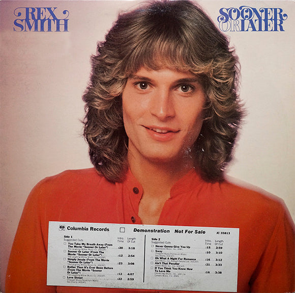 Rex Smith : Sooner Or Later (LP, Promo)