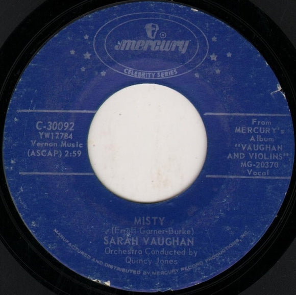 Sarah Vaughan : Misty / Broken Hearted Melody (7