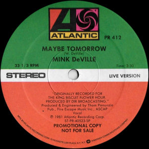 Mink DeVille : Maybe Tomorrow (12", Promo)