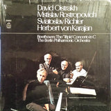 David Oistrach, Mstislav Rostropovich, Sviatoslav Richter, Herbert von Karajan, Berliner Philharmoniker - Ludwig van Beethoven : The "Triple" Concerto In C (LP, Album, RE)