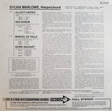 Sylvia Marlowe - Elliott Carter / Manuel De Falla / Ned Rorem / Henri Sauguet : Sonata / Concerto / Lovers / Suite Royale (LP)