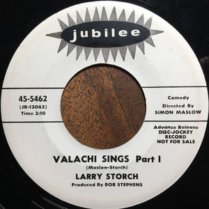 Larry Storch : Valachi Sings. (7", Promo)