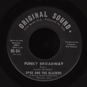 Dyke & The Blazers : Funky Broadway (7", Single, Hol)