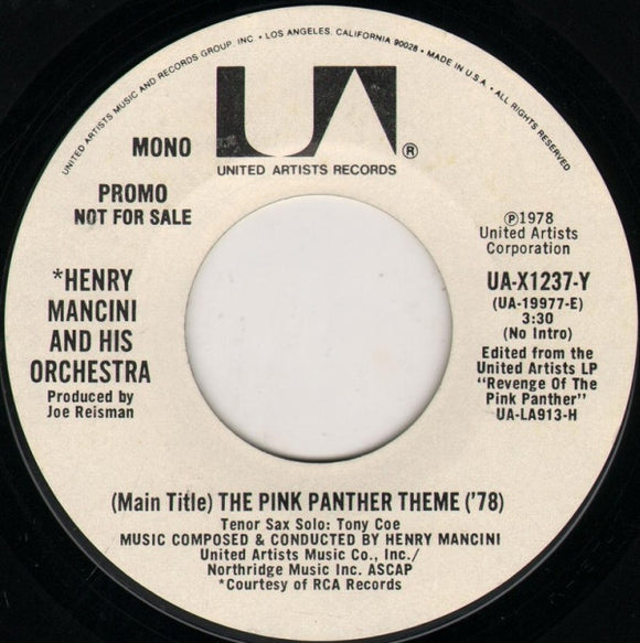 Henry Mancini And His Orchestra : (Main Title) The Pink Panther Theme ('78) (7