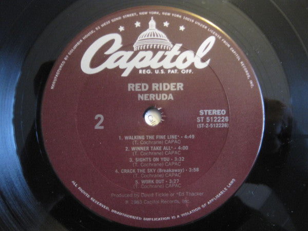 Red Rider Label Buy Red Rider : Neruda (LP, Album, Club) Online for a great price ...