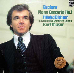Johannes Brahms - Misha Dichter, Gewandhausorchester Leipzig, Kurt Masur : Piano Concerto No. 1 (LP)