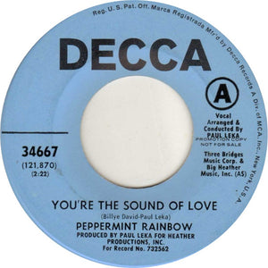 The Peppermint Rainbow : You're The Sound Of Love (7", Promo)