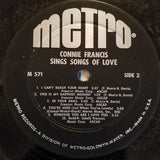 Connie Francis : Sings Songs Of Love (LP, Comp, Mono)