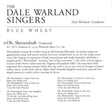 Dale Warland Singers : Blue Wheat (A Harvest Of American Folk Songs) (CD)