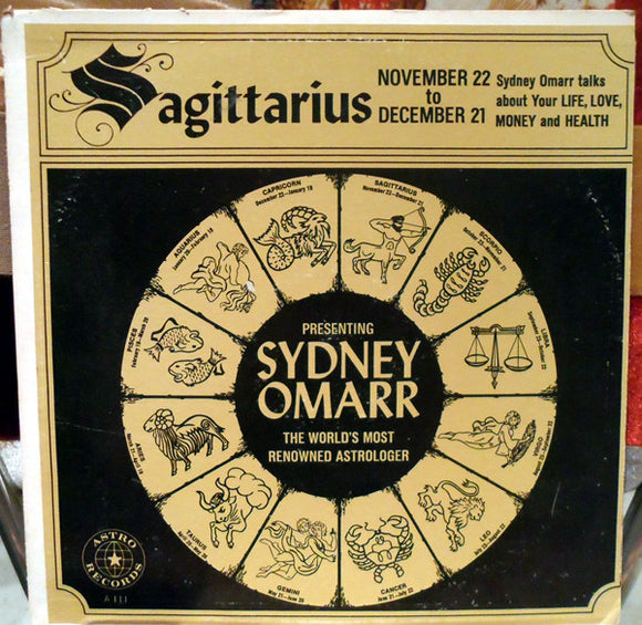 Sydney Omarr : Sagittarius: November 22 to December 21 (LP, Album)