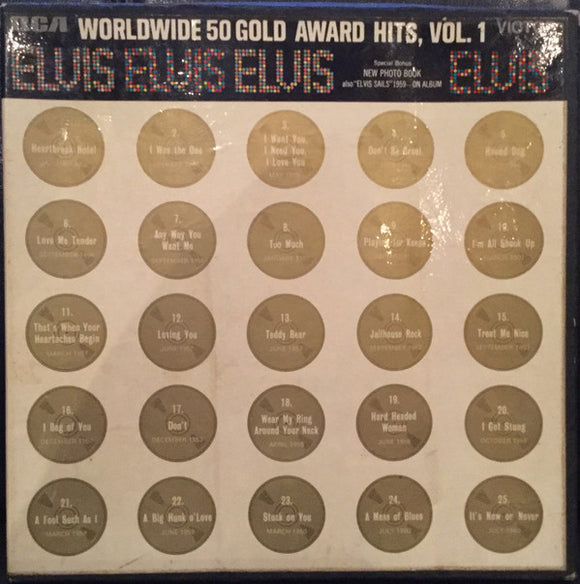 Elvis Presley : Worldwide 50 Gold Award Hits, Vol. 1 (4xLP, Comp, Mono + Box)