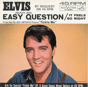 Elvis Presley : (Such An) Easy Question / It Feels So Right (7", Single, Roc)