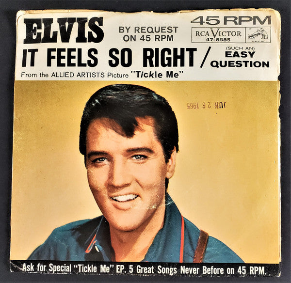 Buy Elvis Presley : (Such An) Easy Question / It Feels So Right (7",  Single, Roc) Online for a great price – vINYLhEADZ.com