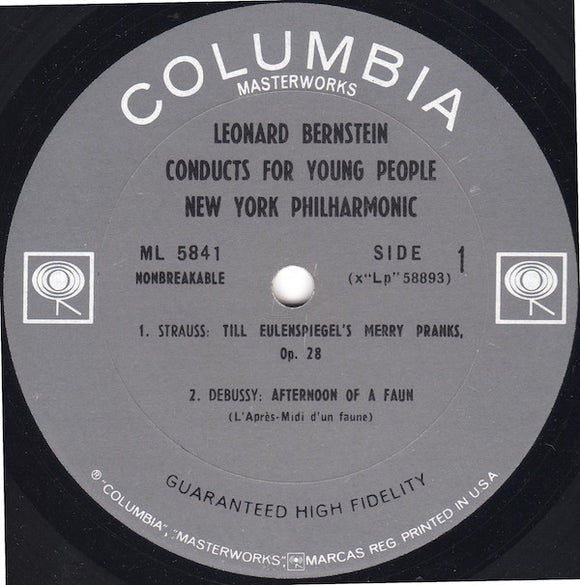 Leonard Bernstein, The New York Philharmonic Orchestra : Conducts For Young People (LP, Mono)