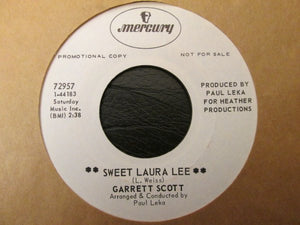 Garrett Scott : Sweet Laura Lee / Now That I Love You (7", Single, Promo)