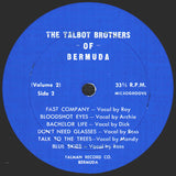 The Talbot Brothers : The Talbot Brothers Of Bermuda, Vol. 2 (LP, Album)