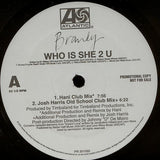 Brandy (2) : Who Is She 2 U (Dance Mixes) (2x12", Promo)