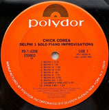 Chick Corea : Delphi 1 Solo Piano Improvisations (LP, Album, Pit)