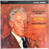 Sergei Vasilyevich Rachmaninoff & Manuel De Falla, Arthur Rubinstein, Fritz Reiner, The Chicago Symphony Orchestra, The San Francisco Symphony Orchestra, Enrique Jordá : Rhapsody On A Theme Of Paganini / Nights In The Gardens Of Spain (LP, Album)