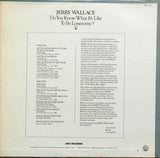 Jerry Wallace : Do You Know What It's Like To Be Lonesome? (LP, Album)