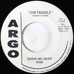 Eddie McDuff : Car Trouble / Suddenly (7", Promo)