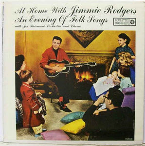 Jimmie Rodgers (2) : At Home With Jimmie Rodgers - An Evening Of Folk Songs (LP, Album, Mono)