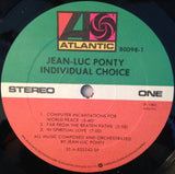 Jean-Luc Ponty : Individual Choice (LP, Album, SP)