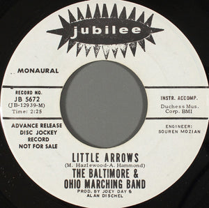 The Baltimore And Ohio Marching Band : Little Arrows (7", Mono, Promo)