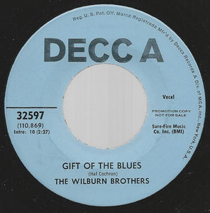 The Wilburn Brothers : Gift Of The Blues (7", Promo)