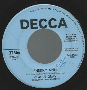 Claude Gray (2) : Sherry Ann (7", Promo)