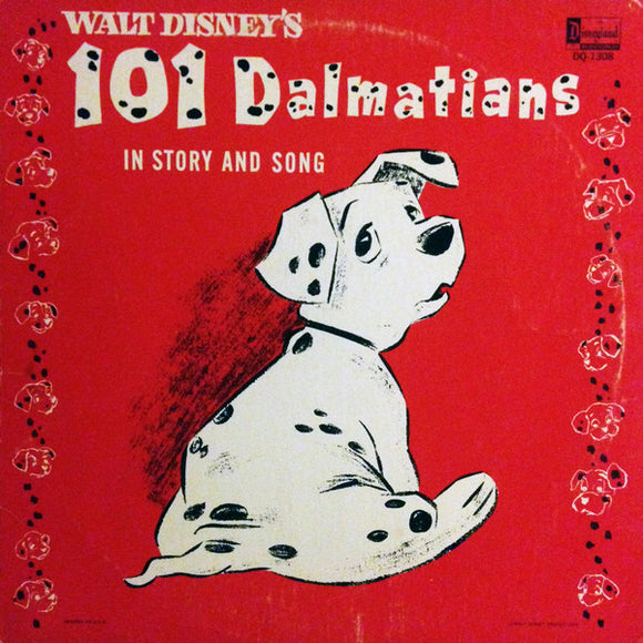 Unknown Artist : Walt Disneyꞌs 101 Dalmatians In Story And Song (LP, Album, Yel)