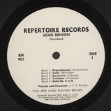 Joan Benson : Clavicord (LP, Album)