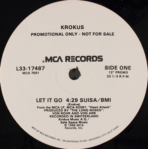 Krokus : Let It Go (12", Promo)