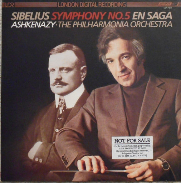 Jean Sibelius, Vladimir Ashkenazy, Philharmonia Orchestra : Symphony No. 5 / En Saga (LP, Album)