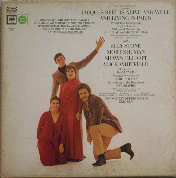 Eric Blau And Mort Shuman : Jacques Brel Is Alive And Well And Living In Paris (2xLP + Box)