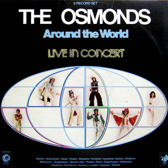 The Osmonds : Around The World - Live In Concert (2xLP, Album, Gat)