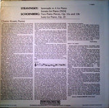 Igor Stravinsky - Arnold Schoenberg - Charles Rosen : Serenade In A / Sonata / Suite, Op. 25 / Two Piano Pieces (LP, Album, Ele)