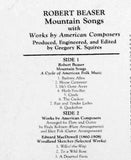 Robert Beaser /  Paula Robison, Eliot Fisk : Mountain Songs: A Cycle Of American Folk Music (LP)