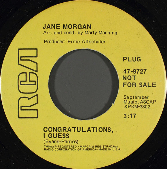 Jane Morgan : Congratulations, I Guess (7